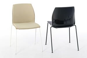 Die Rückseiten der Lehnen sind aus glänzendem Kunststoff